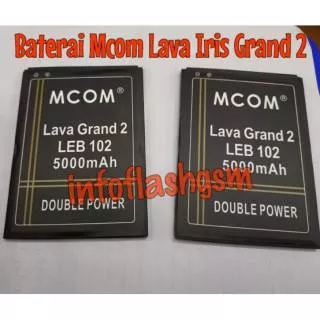 Baterai Mcom Doublepower Lava Iris Grand 2 LEB 102 Original