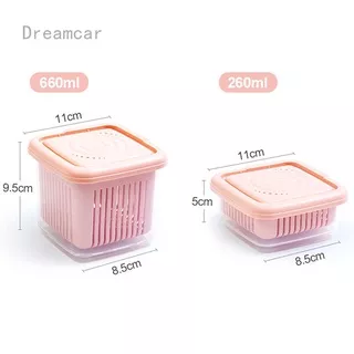 Kitchen storage box fresh-keeping storage box refrigerator fruit and vegetable drain fresh-keeping box kitchen food container storage box