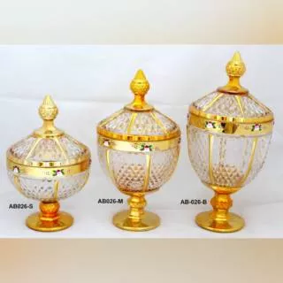 Toples Kristal set 3 Pcs/ Toples Kaca Set/ Pajangan kristal set