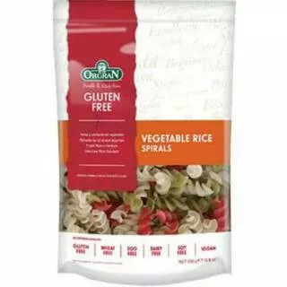 ORGRAN VEGETABLE RICE SPIRAL PASTA 250 gram GLUTEN FREE