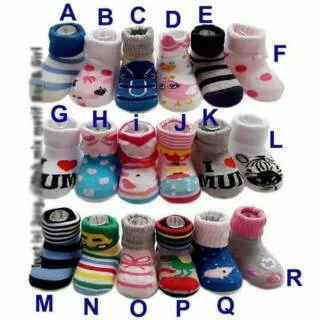 Kaos Kaki Anak Cewek Cowok Baby Boy & Girl Socks (ALL SZ FIT TO: 0-6M)