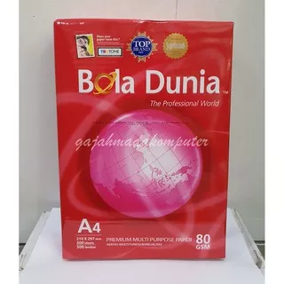 Kertas HVS A4 80 gr 80 gsm 80gram BOLA DUNIA