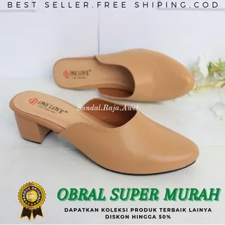 Sandal Sepatu Hells Wanita One Love Original Hak Tinggi 5cm Sandal Pesta Casual Kece Model Terbaru Simple Elegant Berkualitas