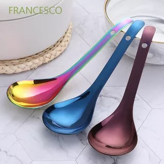 FRANCESCO Gold Soup Spoons Home Tablespoons Spoon Ladle Tableware Cooking Utensil 304 Stainless Steel Kitchen Large Rice Serving Spoon