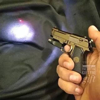 MURAH ! COD  Korek Api Pistol Mini Beretta Senter Laser. Korek Unik Murah. Mancis Antik