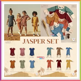 NEW LIBBY JASPER SET | JASPER SET PENDEK PANJANG EARTH COLOUR 0-8 TH