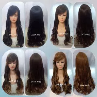 Rambut Palsu Wanita Model Wave Panjang / Wig Panjang Curly /Wig Rambut Palsu Gelombang / Wig Panjang