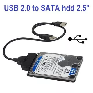 USB TO SATA Converter USB 2.0 to Sata Kabel Data SSD HDD 2.5 in 7+15P