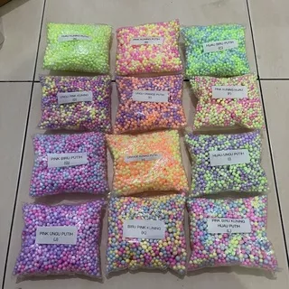 BACA DESKRIPSI SEBELUM ORDER | FOAM BEADS MIX WARNA 3gr HIASAN SLIME BUTIRAN STYROFOAM BUTIRAN GABUS WARNA FOAM BEADS 3gr foam slime butiran sterofoam foam beads untuk slime crunchy slime butiran bola gabus butiran sterofoam styrofoam