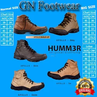 Sepatu Boots Big Size 44 45 46 47 48 49 50 Humm3r Apolo Tracking Boots Adventure Ukuran Besar Jumbo Original Hummer