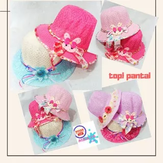 topi pantai anak perempuan topi fashion topi bundar