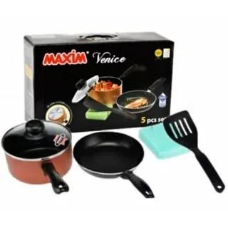 MAXIM Venice Set Teflon Isi 5 Pcs Wajan Teflon Penggorengan