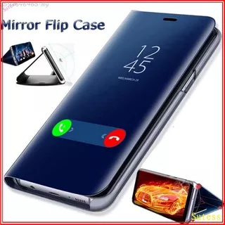 Samsung Galaxy Note 8 9 10 Plus S7 S6 Edge Smart Phone Case Mirror Flip Clear View Hard Cover