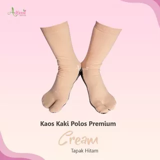 Kaos Kaki Polos Premium Tapak Hitam - bahan spandek nylon adem murah cimahi bandung telapak hitam