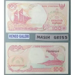 Gress Mulus Rp 100 rupiah pinisi phinisi pinishi tahun 1992 uang kertas kuno duit jadul lawas lama bukan perahu layar 1991