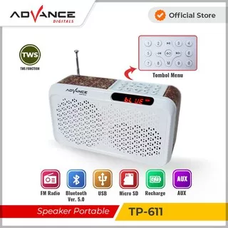 Speaker Advance TP-611 Bt Bluetooth Portable music box | Speaker Murottal Quran 30 Juz