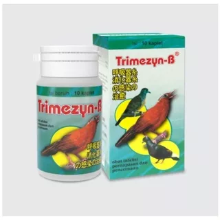 trimezyn-B plus obat burung sakit 10 kapsul-medion