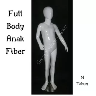 Patung Manekin Full Body Fiber Anak 11 Tahun Alien Putih Patung Anak Cewek Cowok Bisa Pakai (BH)