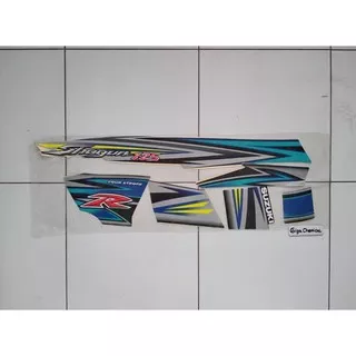 Cutting Striping Sticker Lis Suzuki Shogun 125 2005 2006 Silver Biru