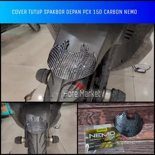 COVER SPAKBOR DEPAN PCX 150 LOKAL CARBON NEMO TUTUP SPAKBOR PCX 150 2018 2019 2020