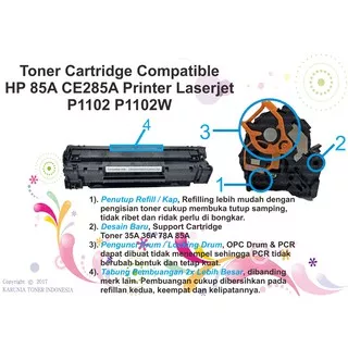 Toner Cartridge Compatible HP 85A CE285A Printer Laserjet P1102 P1102W