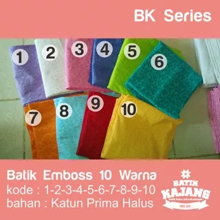 Batik Timbul Batik Embos 10 Warna Bahan Katun Prima Halus