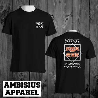 Kaos Distro Pria Wong Ngapak Ora Ngapak Ora Kepenak  Baju T Shirt Bahan Katun Terlaris