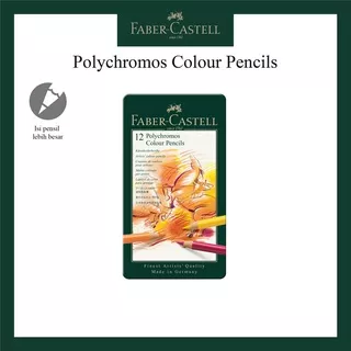 Colour Pencil Polychromos Faber Castell 12 Tin BERHADIAH 1 Spidol Besar Permanent
