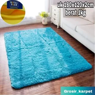 Sale Karpet Karakter Bulu Rasfur Murah Doraemon Biru Tipe bulu uk 180x120x2cm - Coklat Tua E8K3