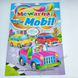 Buku Mewarnai - Mewarnai Mobil - A5 Kecil