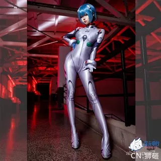 MPIDEVA Neon Genesis Evangelion Cosplay Ayanami Rei Costume Wanita Kostum Lilith Jumpsuits Unisex Zentai Catsuit Bodysuit Halloween