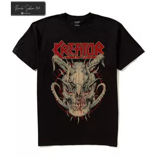 Kaos baju KREATOR tshirt band metal design tengkorak kaus hitam polos Dewasa Pria Wanita T-shirt oversize Tee Unisex ootd