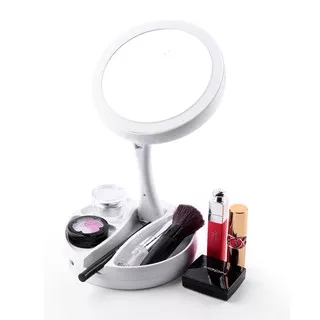 KACA RIAS LIPAT LED Make Up Persegi Portable Beauty Mirror
