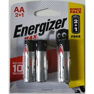 Baterai ENERGIZER MAX AA / A2 / AAA / A3 / Isi 3 / Isi 2+1 Pcs / 9v Kotak