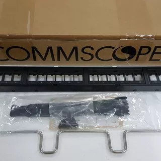 Patch Panel 24 Port Tanpa Modular Jack Cat 5e Cat 6 AMP COMMSCOPE High Quality