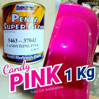 Cat Pink Candytone Merah Muda 1Kg Penta Super Gloss Candy Candyton Transparan Kenditon Cendi Cendy