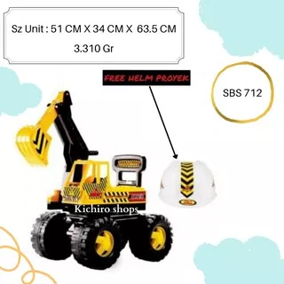 Mobil Dorong Anak Mobil Konstruksi Excavator Beko SHP SBS 712- KIchiro Shops