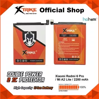 Baterai XTRIKE Double Power Original XiaoMi BN47 Mi A2 Lite Redmi 6 Pro Batre Batrai Battery Ori Handphone HP Xiao Mi BN 47