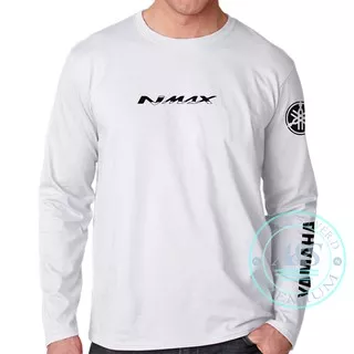 Kaos Distro Lengan Nmax Panjang Distro Pria & Wanita Text putih