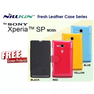 Flipcover SONY Xperia SP M35h : NILLKIN Fresh Leather Case (+ FREE SP)