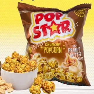 POP STAR Pop Corn Crunchy Rasa Caramel Blast 35gr / Popcorn Brondong Jagung Popkorn Pop Star Karamel