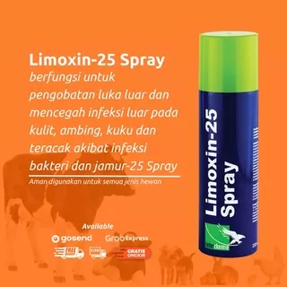 LIMOXIN 25 SPRAY Obat Luka dan Infeksi Kulit pada Hewan-200 ml