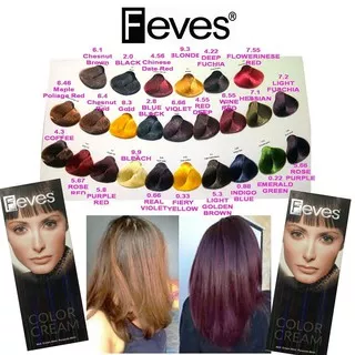 FEVES COLOR CREAM 60ML | FEVES HAIR COLOR 60ML | CAT RAMBUT FEVES