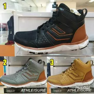 Sepatu League SIGLI Black Grey Brown Running Shoes Cowo Sneakers Pria Hitam Coklat Original Murah