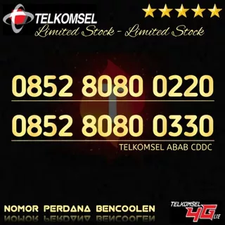 COUPLE KARTU PERDANA NOMOR CANTIK KARTU AS ABAB 8080 CDDC 0220/0330 0660/0770