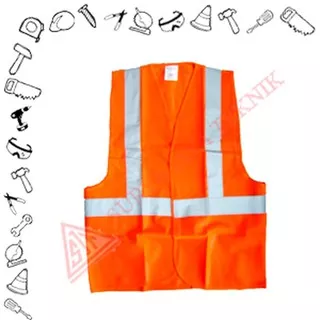 Masker - Otomotif - Aksesoris Pengendara Motor Rompi Safety Orange / Safety Vest L - Xl - Xxl - Xxxl