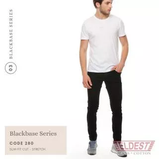 Celana Jeans Eldest Man Black Base Basic Slim Strech