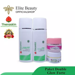 THERASKIN PAKET DOUBLE GLOW FORTE PAKET THERASKIN GLOWING PAKET PEMUTIH WAJAH