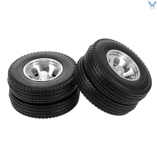 Rs 2pcs Trailer Rear Wheels with 7 Spokes Aluminum Alloy Hubs for 1/14 Tamiya Tractor Truck RC Climber Trailer