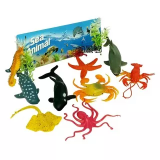Mainan Anak Figure Binatang Laut Sea Animal Ikan Set 9Pcs 121-15